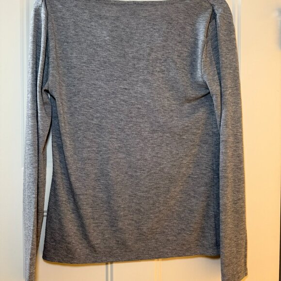 Ann Taylor size small cowl neckline lightweight knit grey - Picture 2 of 5